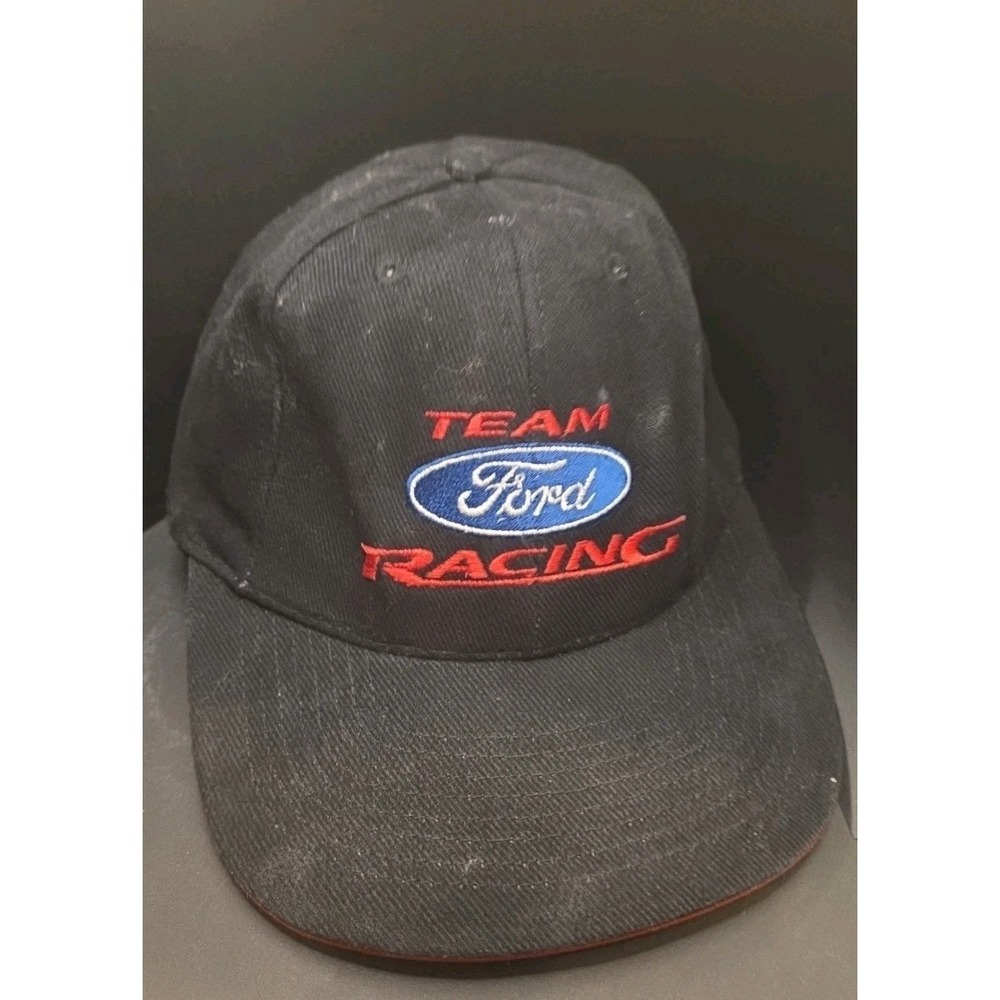 Vintage Team Ford‎ Racing Hat Snapback NASCAR  NHRA Racing Black Charter Member